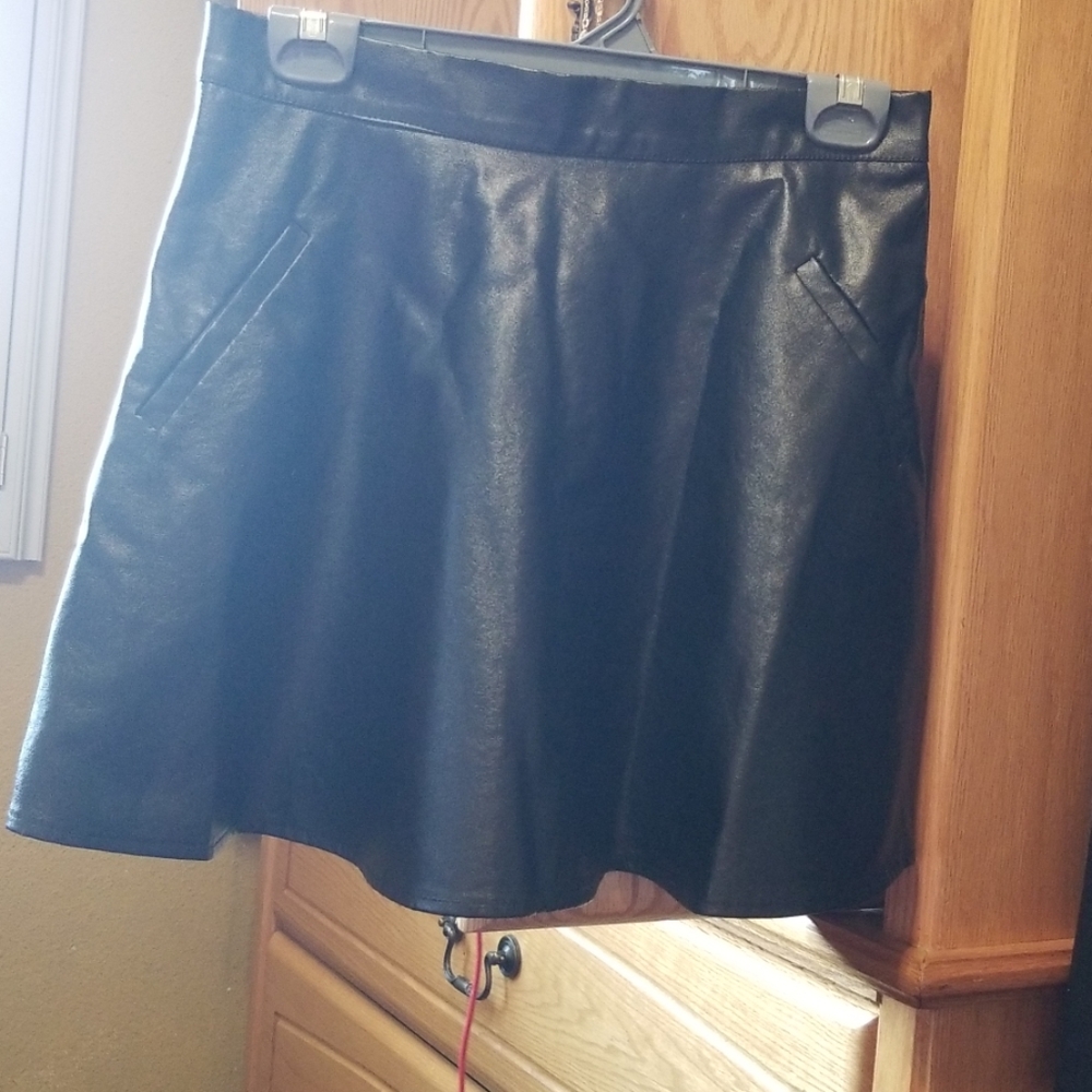 Vegan Leather Mini Skirt